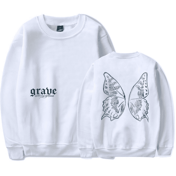 Avery Anna Merch Grave Butterfly Crewneck Pullover Hoodie For Men Women Sweatshirt