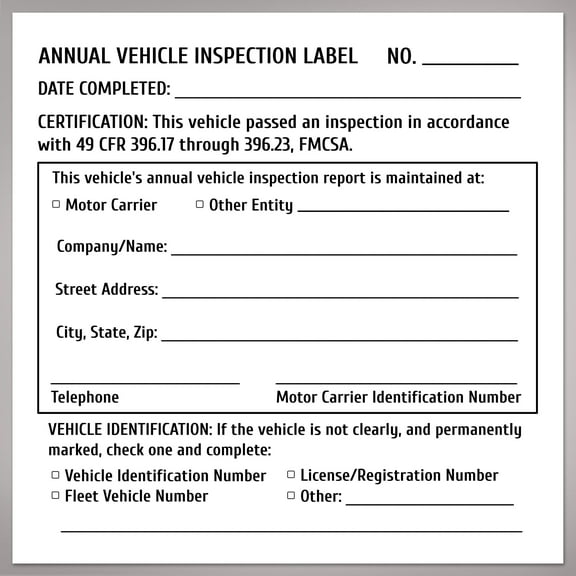 Avery Annual Vehicle Inspection Label Stickers, 4" x 4", 100 Total