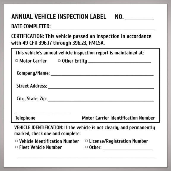 Avery Annual Vehicle Inspection Label Stickers, 4" x 4", 40 Total