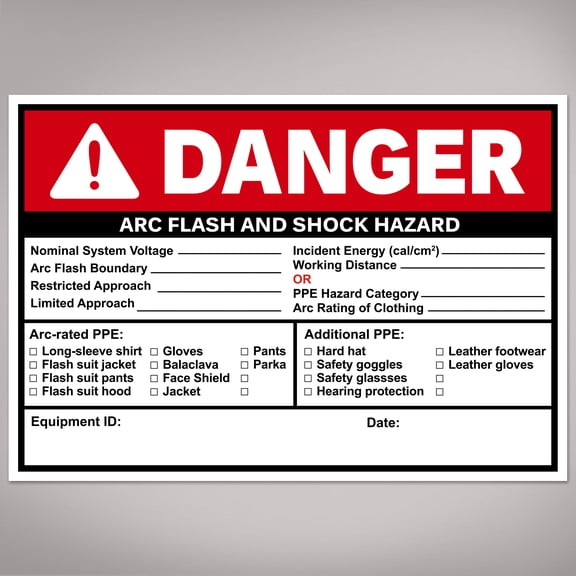 Avery Arc Flash/Shock Danger Labels, 3.5" x 5", 20 Total