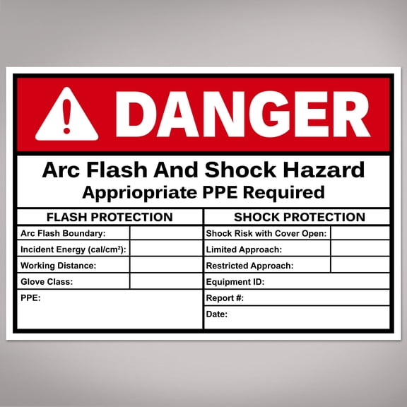 Avery Arc Flash/Shock Danger Labels, 3.5" x 5", 20ct