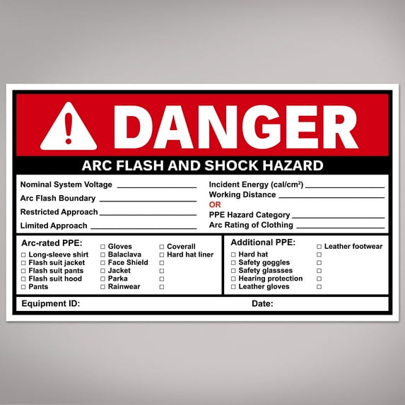 Avery Arc Flash/Shock Danger Labels, 4.75" x 7.75", 40ct