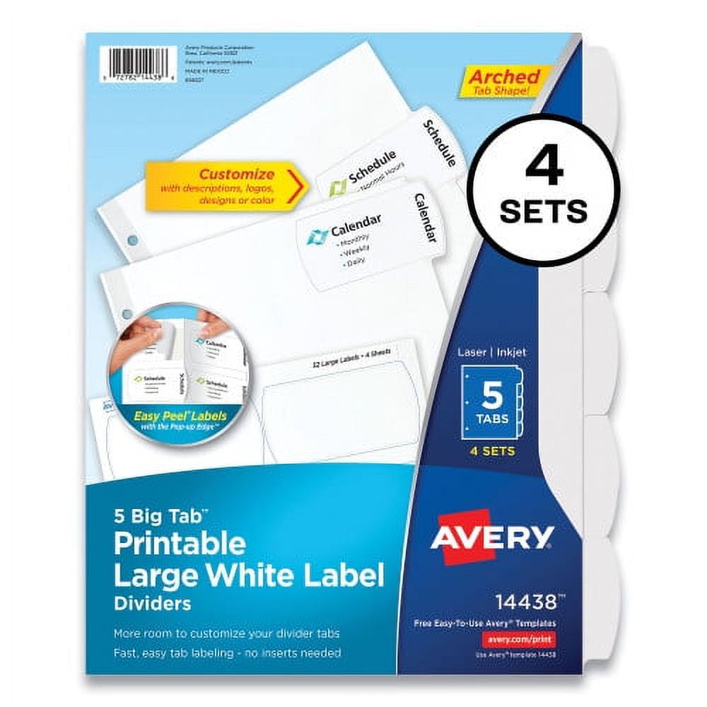  Avery Self-Adhesive Hole Reinforcement Stickers, 1/4