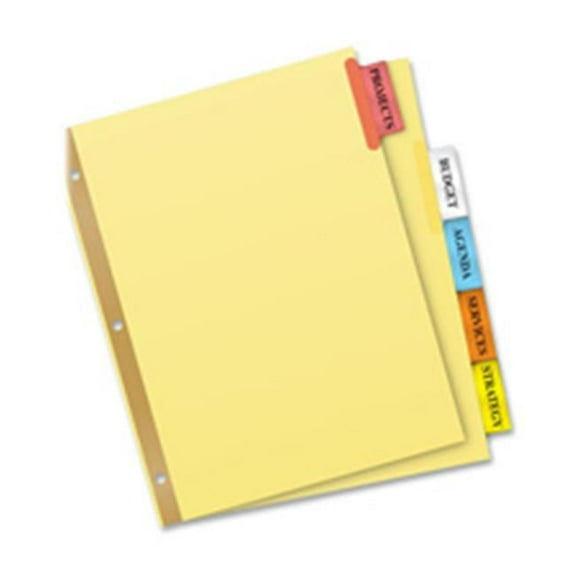 Avery  Big Tab Insertable Dividers-8-Tab-Buff-Clear-11 in. x 8.5 in.