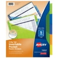 thumbnail image 1 of Avery Big Tab Insertable Dividers, Plastic, 9.25in X 11.125in, 1 Pocket, Multicolor, 5 Ct (5 pack), 1 of 7