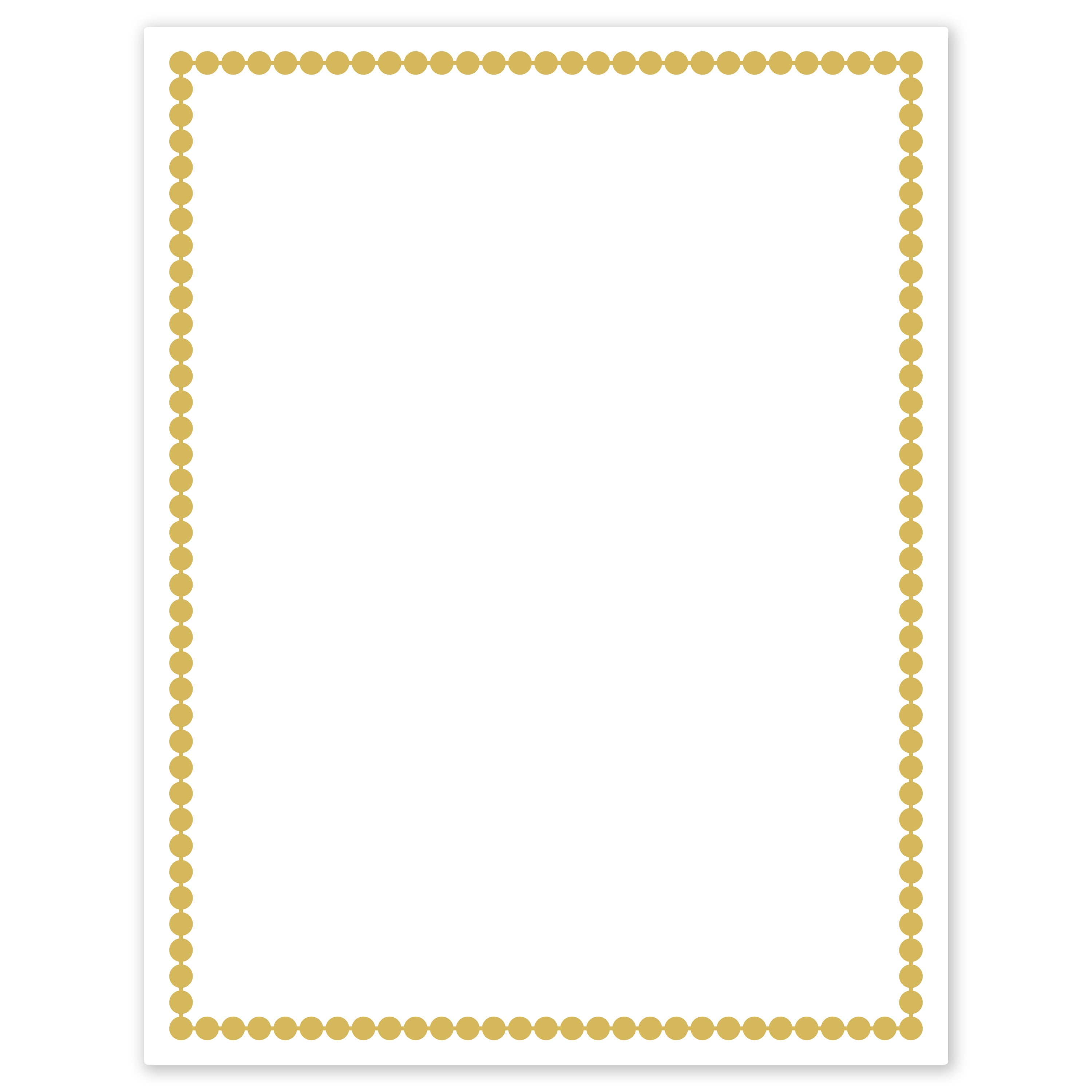 Avery Cardstock, 8.5" x 11", Matte White, Gold Beads