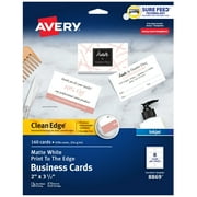 Avery Clean Edge Business Cards, 2" x 3.5", White, 160 8869