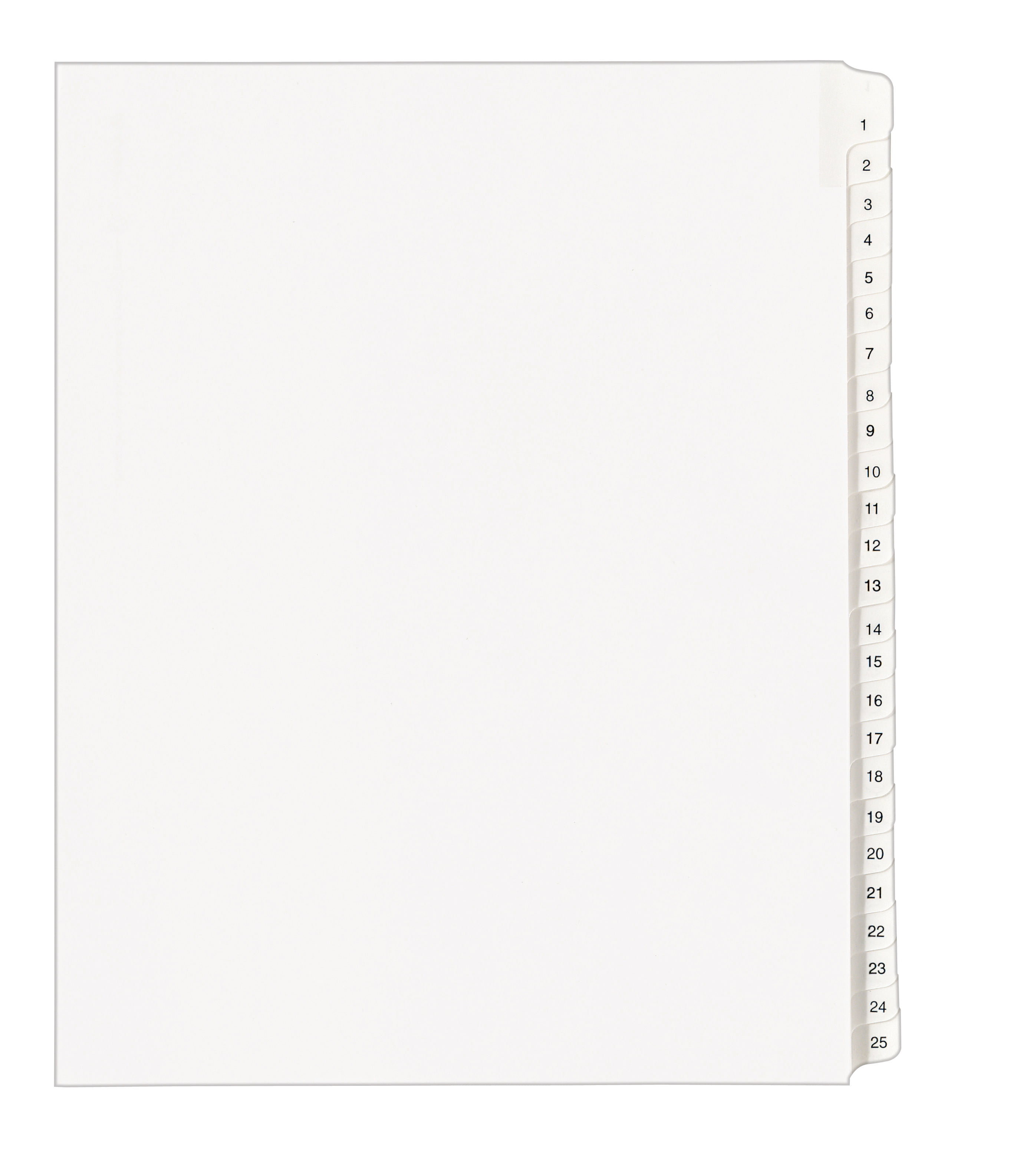 Avery Collated Legal Dividers Allstate, Letter Size, Tabs 125, White