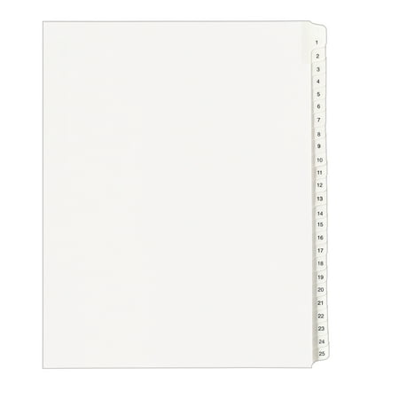 Avery Collated Legal Dividers Allstate Style, Letter Size, 1-25 Tab Set (1701)