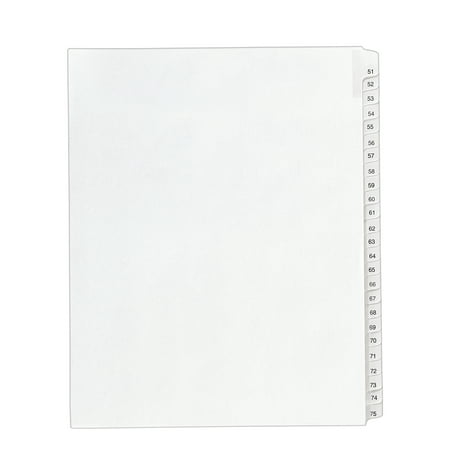 Avery Collated Legal Dividers Allstate Style, Letter Size, 51-75 Tab Set (1703)