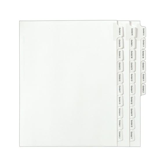 Avery Collated Legal Dividers Allstate Style, Letter Size, Exhibit "A-Z" Tab Set (82105)