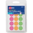 thumbnail image 1 of Avery Color-Coding Labels, 0.75in, Removable, Neon 6733, 315 Ct (4 pack), 1 of 2