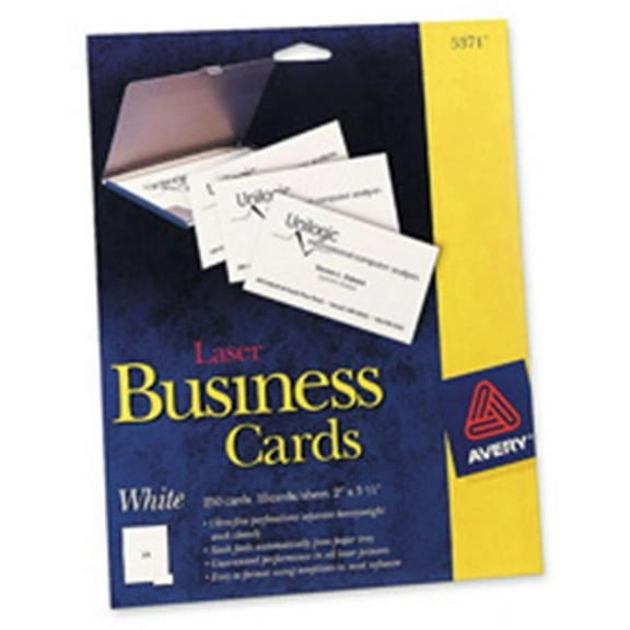 Avery Consumer Products AVE5911 Business Card- Laser- 2in.x3-.50in.- White