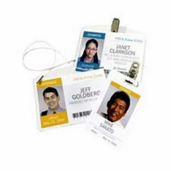 Avery Consumer Products  Landscape Badge Holder Clip - Clear - Fits 2-1/4in. x 3-1/2in. Badge