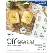 Avery Sticker Paper, 8.5 x 11, Glossy Clear, 7 Sheets 4397