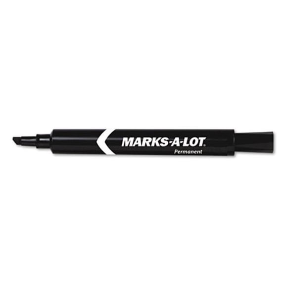 Avery-Dennison 08888 Large Desk Style Permanent Marker & Chisel Tip, Black