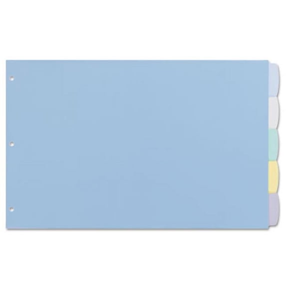 Avery-Dennison 16131 Write & Erase Big Tab Plastic Dividers, 5-Tab