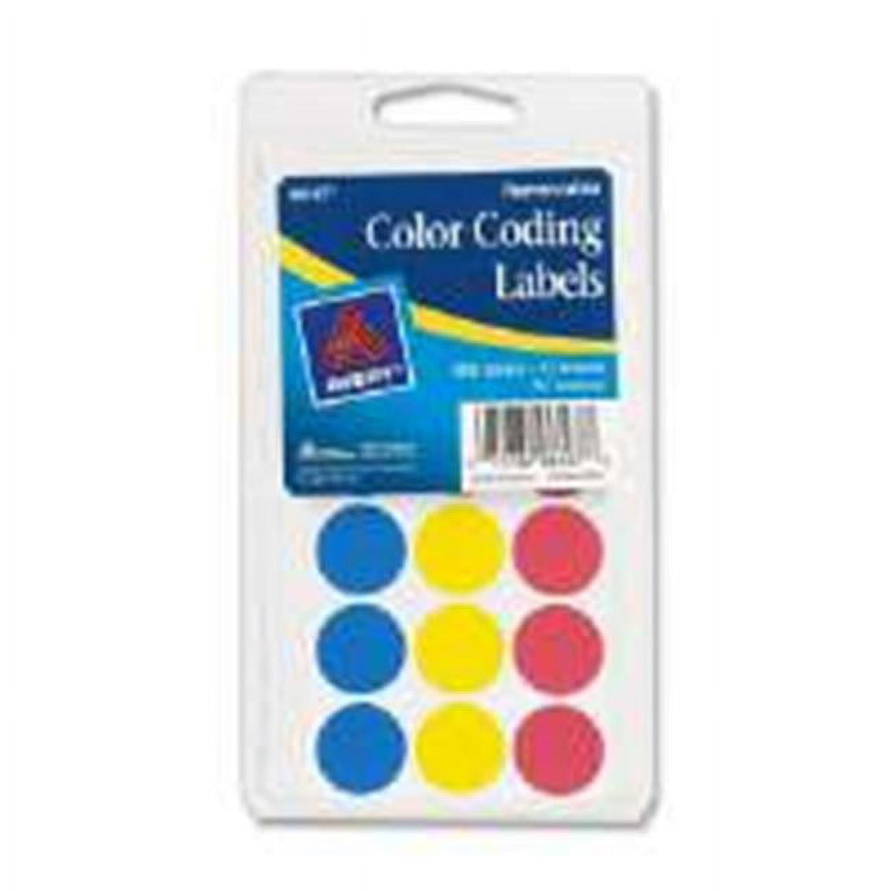 Avery Dennison 6167 Color Coding Labels Removable Assorted
