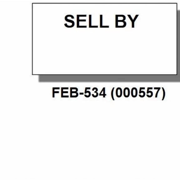Avery Dennison Monarch 1110 Stock Solid White Sell By Labels, 0.733 x 0.380 inch -- 17000 per case..