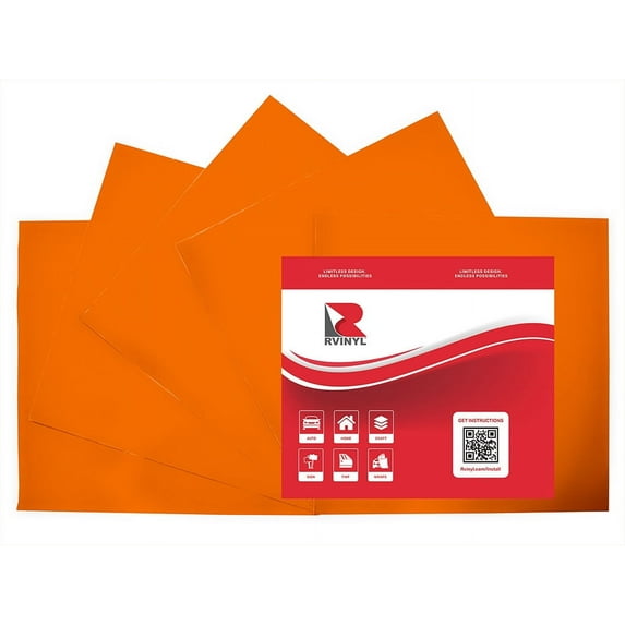 Avery Dennison Craft Film UC900 Adhesive Vinyl 5 Sheets Orange 360 - 12 x 12"