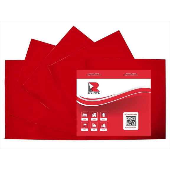 Avery Dennison Craft Film UC900 Adhesive Vinyl Wrap 5 Sheets Red 440 - 12 x 12"