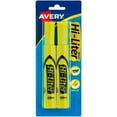 thumbnail image 1 of Avery® Desk-Style Highlighters - Chisel Marker Point Style - Fluorescent Yellow Water Based Ink - 1 / Pack | Bundle of 10 Packs, 1 of 1