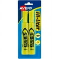 thumbnail image 1 of Avery® Desk-Style Highlighters - Chisel Marker Point Style - Fluorescent Yellow Water Based Ink - 1 / Pack | Bundle of 5, 1 of 2