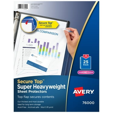 Avery Diamond Clear Sheet Protectors, 25 Protectors (76000)