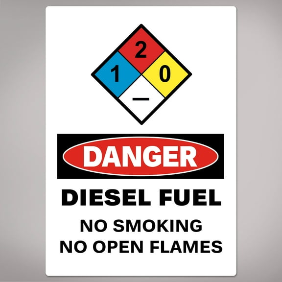 Avery Diesel Fuel No Smoking Labels, 5" x 3.5", 8 Total