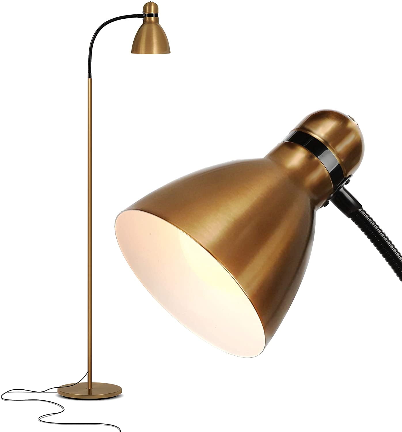 Avery 63" Oil-Rubbed Brass LED Arc Floor Lamp for Nursery & Kids