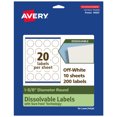 thumbnail image 1 of Avery Dissolvable Round Labels, 1-5/8" Diameter, 200 Labels, 1 of 12
