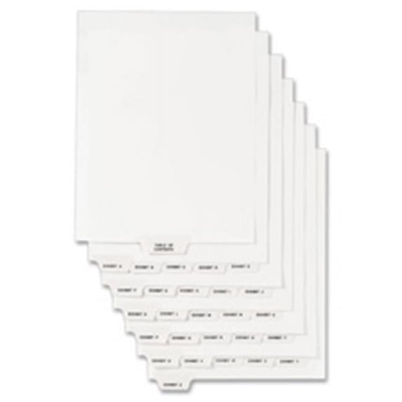 Avery Divider- Exhibit I- Bottom Tab- White - 8.5 in. x 11 in. - 25-PK