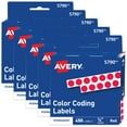 thumbnail image 1 of Avery Dot Stickers 1/4 inch, 450 Red Stickers per Pack, 5 Packs, 2,250 Total Round Labels (05790), 1 of 6