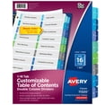 thumbnail image 1 of Avery Double Column Dividers, 16 Tabs, Ready Index (11320), 1 of 9