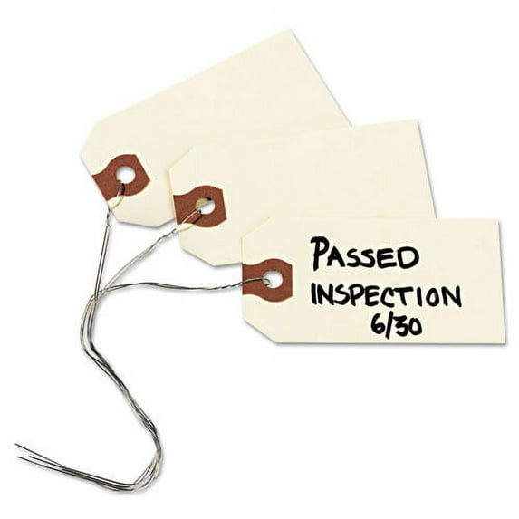 Double Wired Shipping Tags, 11.5 Pt Stock, 3.25 X 1.63, Manila, 1,000/box
