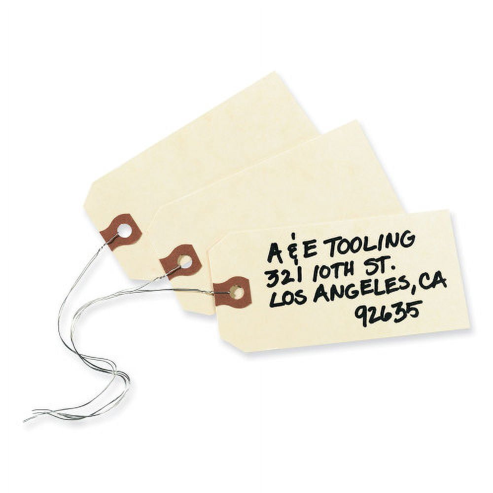 Avery 12604 Double Wired Shipping Tags, 13pt. Stock, 4 1/4 x 2 1/8