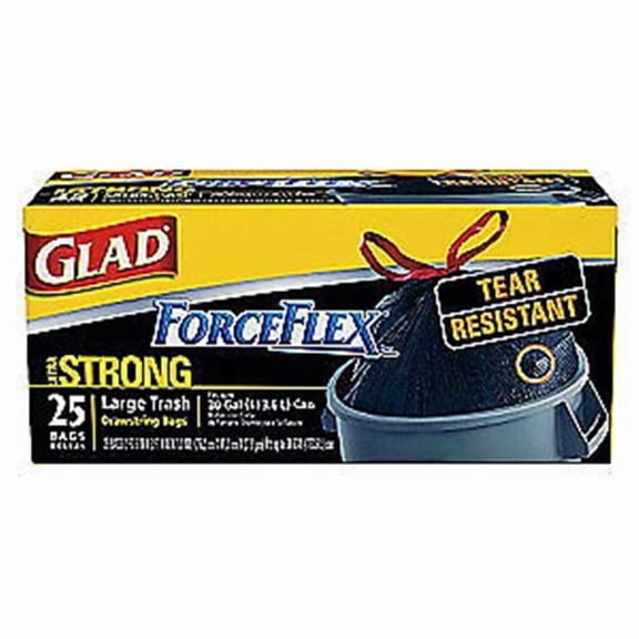 Avery Drawstring Trash Bags, 30 gal., Black, Box Of 25