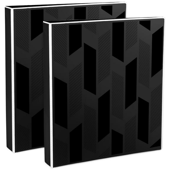 Avery Dual Effect Binder, 1 inch Slant Rings, Black 2pk (46027)