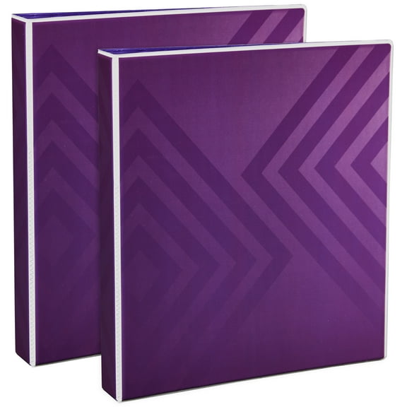 Avery Dual Effect Binder, 1 inch Slant Rings, Purple 2pk (46028)