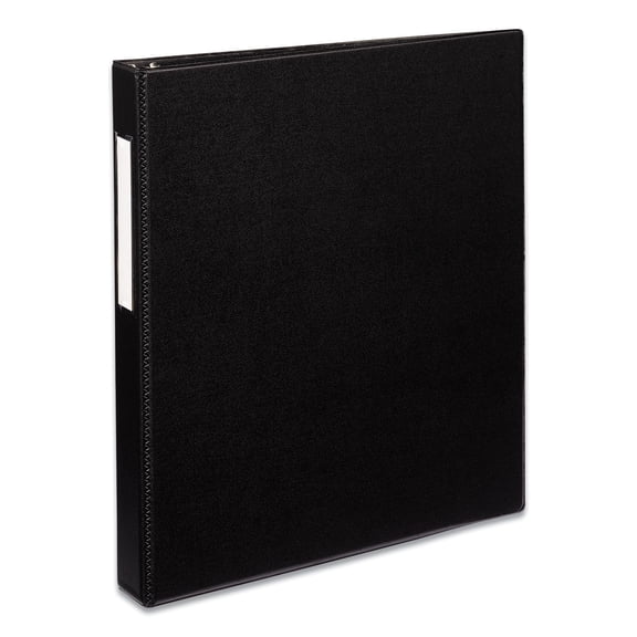 Avery Durable Binder, 1 One Touch Rings, 275-Sheet Capacity, Label Holder, DuraHinge, Black (8302)