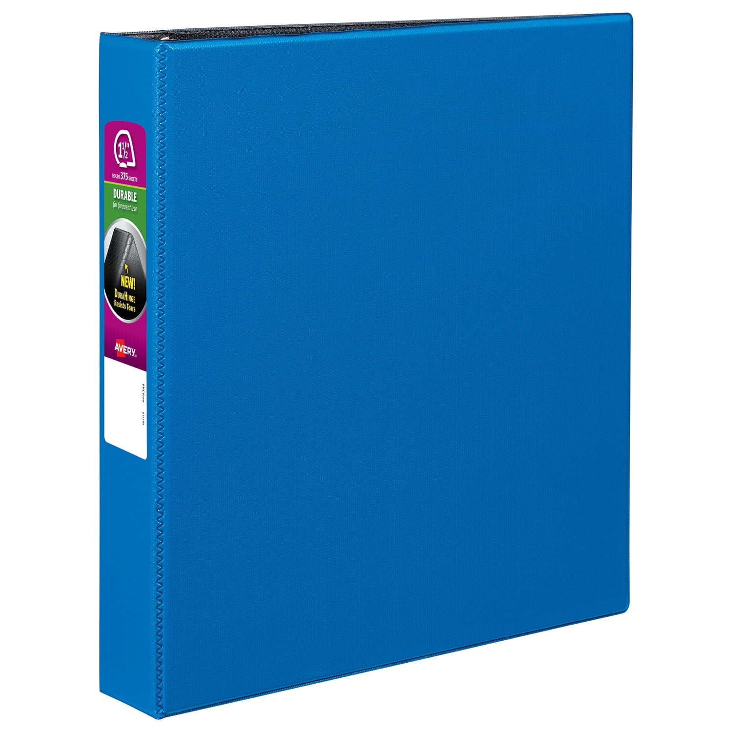 Avery Durable Binder, 1-1/2" Slant Rings, 375-Sheet Capacity, DuraHinge, Blue (27351)