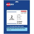 thumbnail image 1 of Avery Durable Removable Rectangle Labels, 4" x 6", 30 Labels, 1 of 11