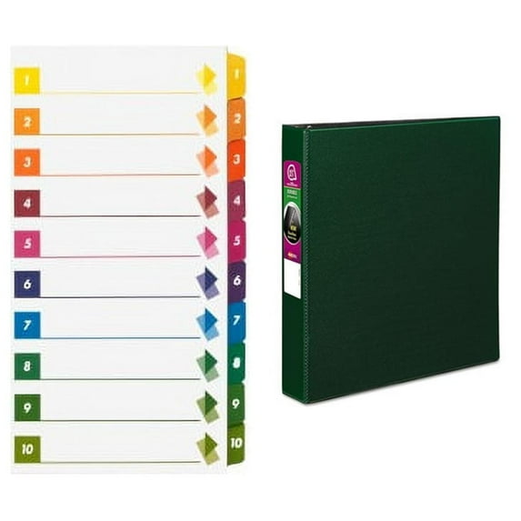 Avery Durable Round-Ring Reference Binders and Sparco Table of Contents Index Dividers Bundle