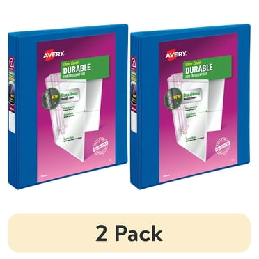 Avery Durable View 3 Ring Binder, 1" Slant Rings, 1 Blue Binder (17014)