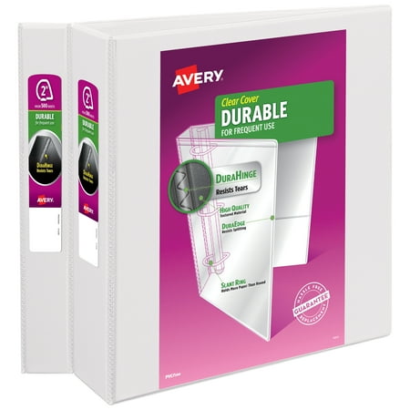 Avery Durable View Binders, 2 inch Rings, 2 Binders (46041)