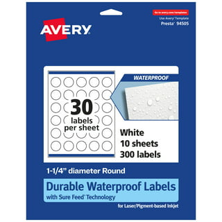 Avery® Self-Adhesive Hole Reinforcement Stickers, 1/4 Diameter