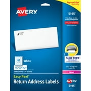 Avery Easy Peel Address Labels, 2/3"x1-3/4" 1,500 Labels 5195