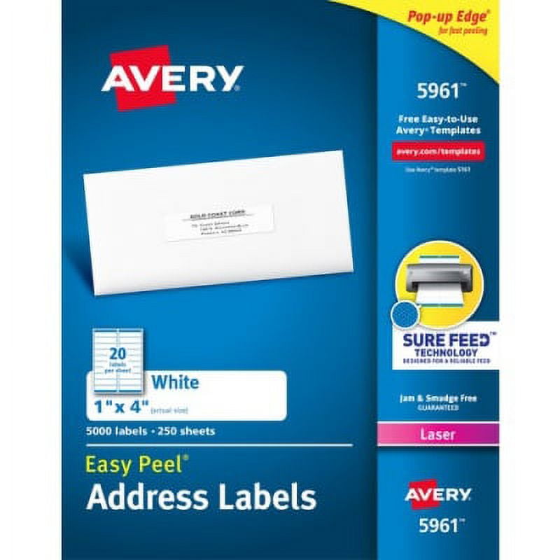 AVERY No Iron Fabric Labels, 0.5x 1.75, Matte White, Handwrite Only, 2  Pack