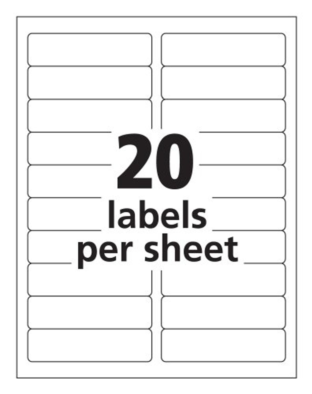 Avery Easy Peel Mailing Label 1" Width X 4" Length 200 / Pack