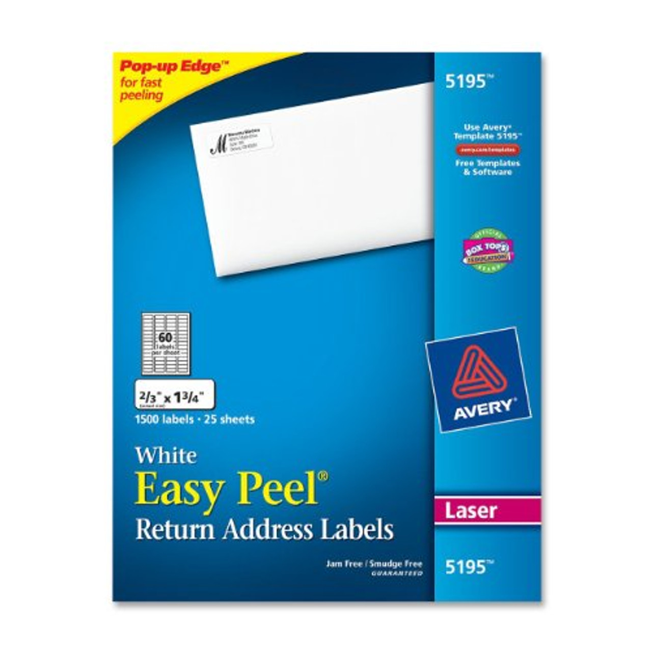 Avery Easy Peel Return Address Label 1.75" Width X 0.66" Length